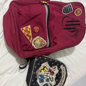 Warner Bros. Burgundy and Black Hogwarts Backpack Set